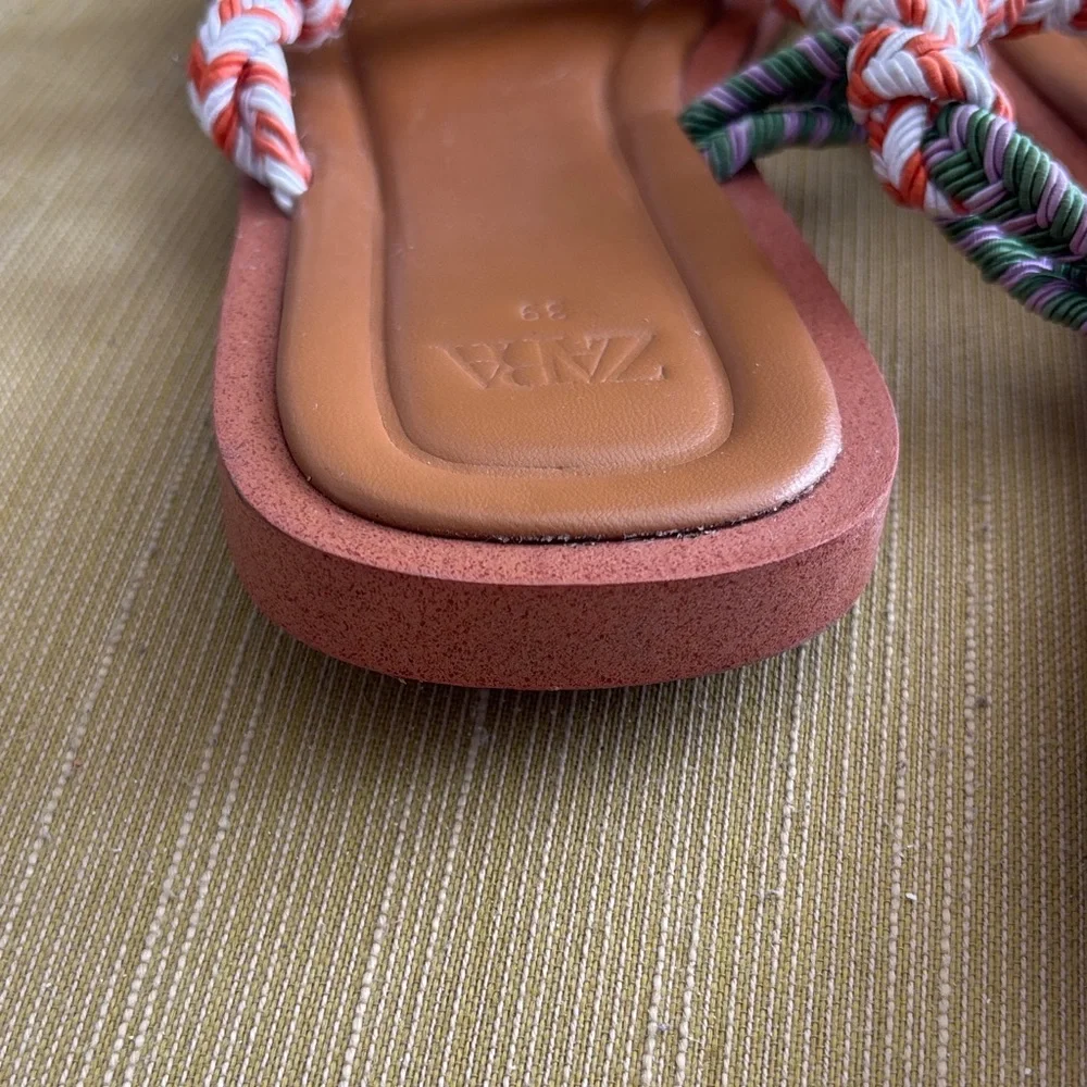 Zara Multicolor Braided Sandals - Picture 6 of 7